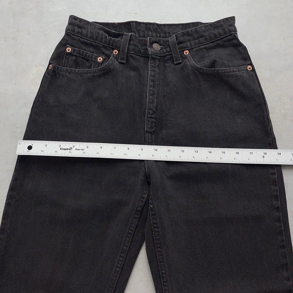 Vintage 90s Levi's 521 Tapered Fit Jeans Womens 10 Dark Brown Denim Size 27x27.5 - Picture 12 of 15
